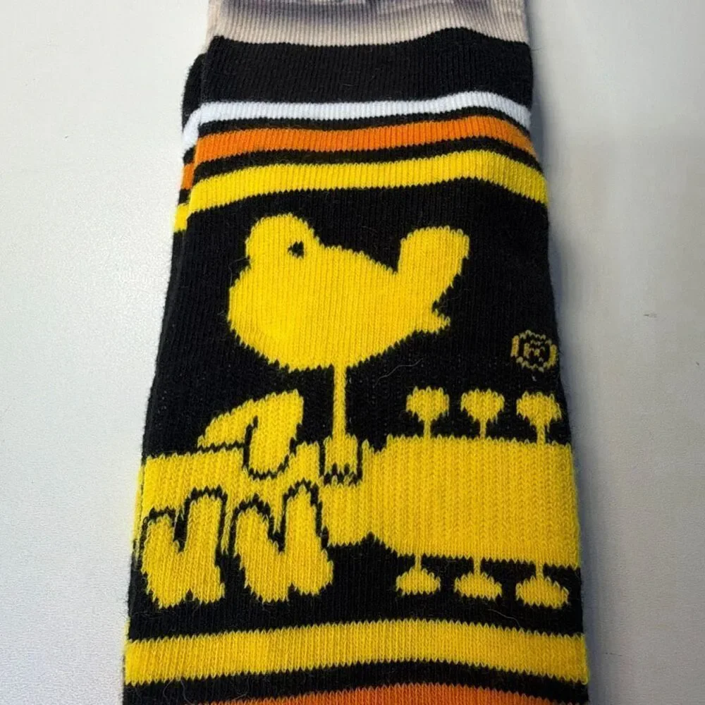 Bioworld Woodstock Hippies 1969 Men’s Crew Socks 10-13